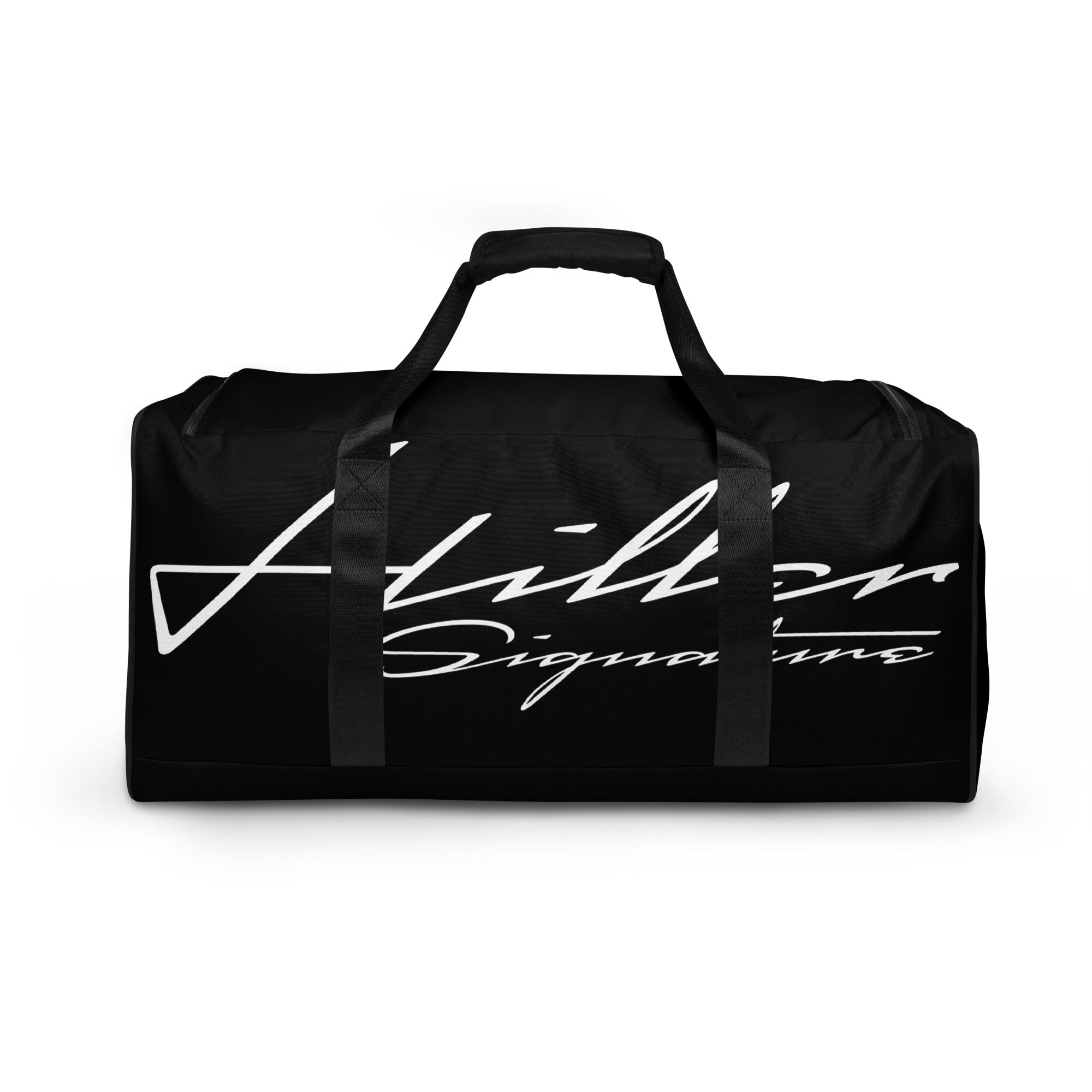Signature Duffle Bag White on Black - Hiller Signature