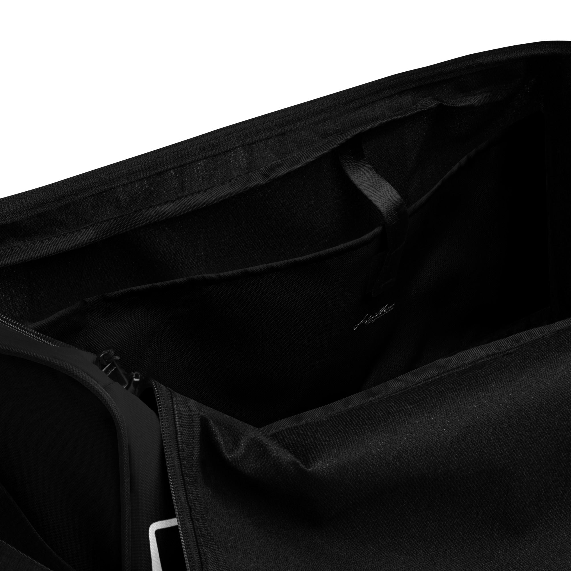Signature Duffle Bag White on Black - Hiller Signature